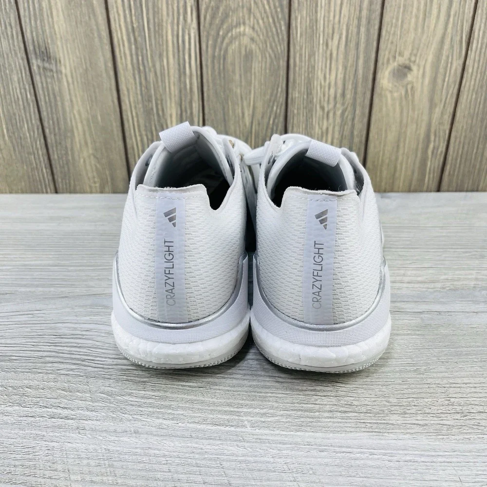 Adidas Crazyflight Volleyball Shoes White Silver Grey IG3970 Womens Size: 8.5 - Picture 12 of 16